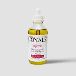 This is a picture of our 4 ounces ULTRA NOURISHING HAIR OIL glass bottle with dropper. This oil is for all hair types.