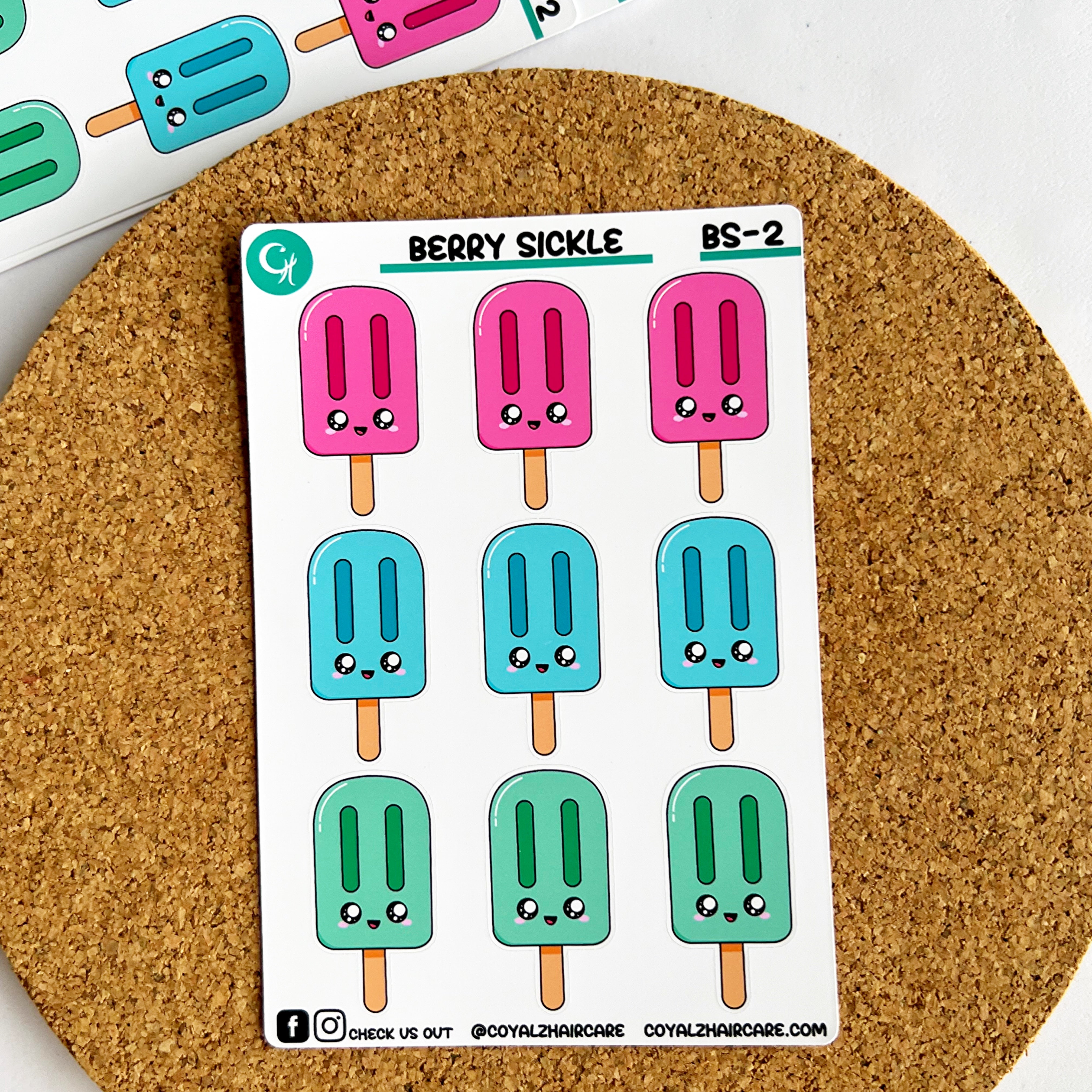 Popsicle Patterns Sticker Popsicle Sticker Sheet – Coyalz Haircare