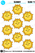Sun Sticker Sheet